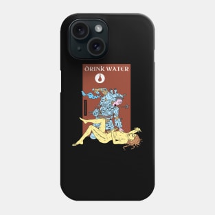 drink water. sci fi comic. Phone Case