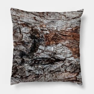 Rustic Orange & Brown Tree Trunk Pillow