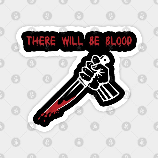 Bloody Halloween Saying With Killer Hand Magnet by MonkeyBusiness