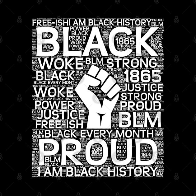 I Am Black History Month - Black Power Fist by blackartmattersshop