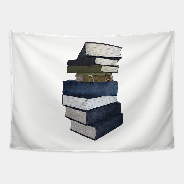 Old books stack Tapestry by LeighsDesigns