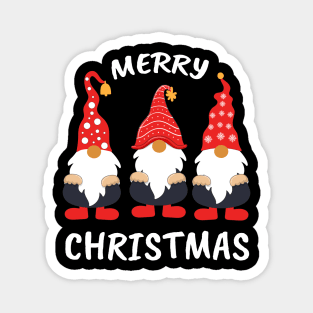 Cute Gnomies Merry Christmas Red Hat Magnet