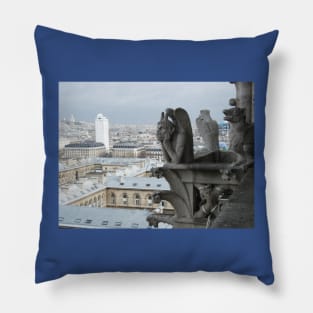 Paris Notre Dame de Paris Gargoyles Pillow