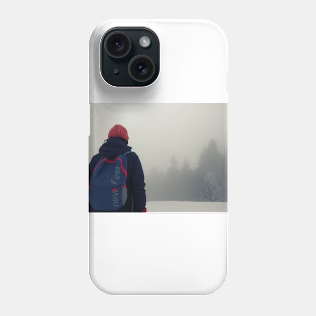 Girl in winter Phone Case by playlite