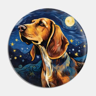 American English Coonhound Painting Pin