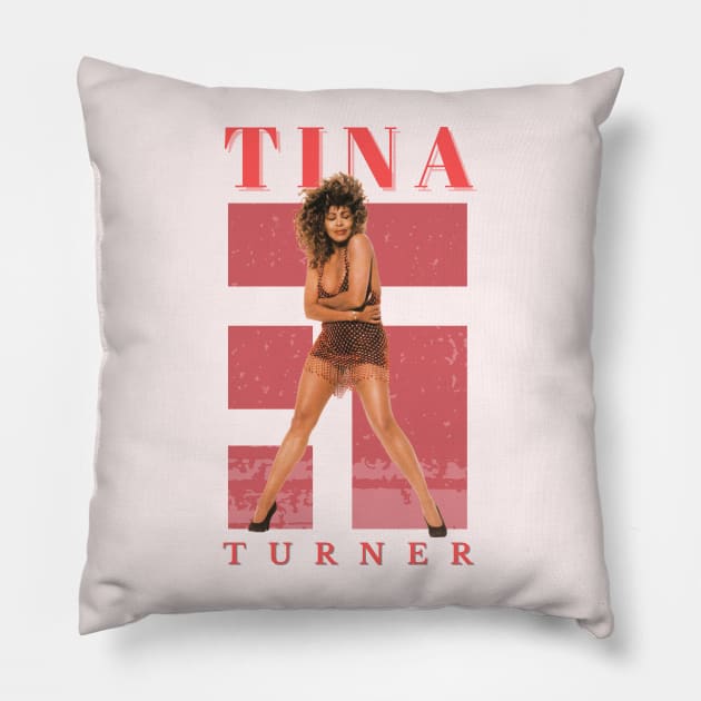 Tina Turner Original Aesthetic Tribute 〶 Pillow by Terahertz'Cloth