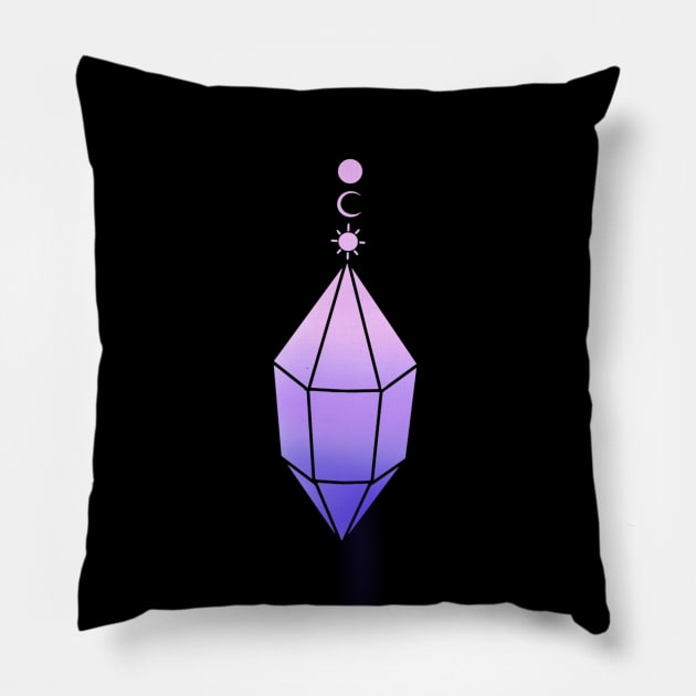 Bi Pride Flag Witchy Pendant Pillow by TheDoodlemancer