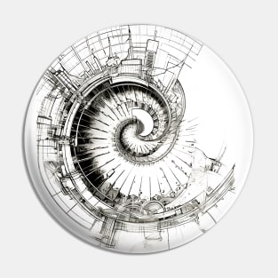 Fibonacci Sequence: Fibonacci Abstract Pin