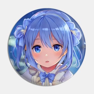 Blue eye  Anime Girl Pin