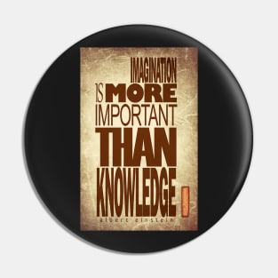 Imagination is more important than knowledge Pin