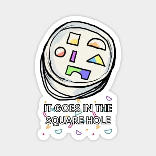 square hole tshirt Magnet