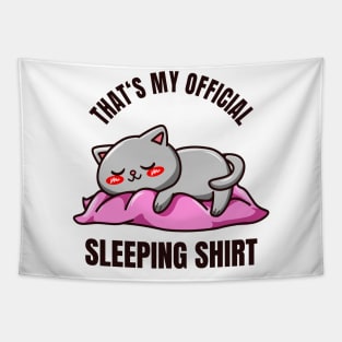 Sleeping Shirt Cute Cat Sleep Outfit Tapestry