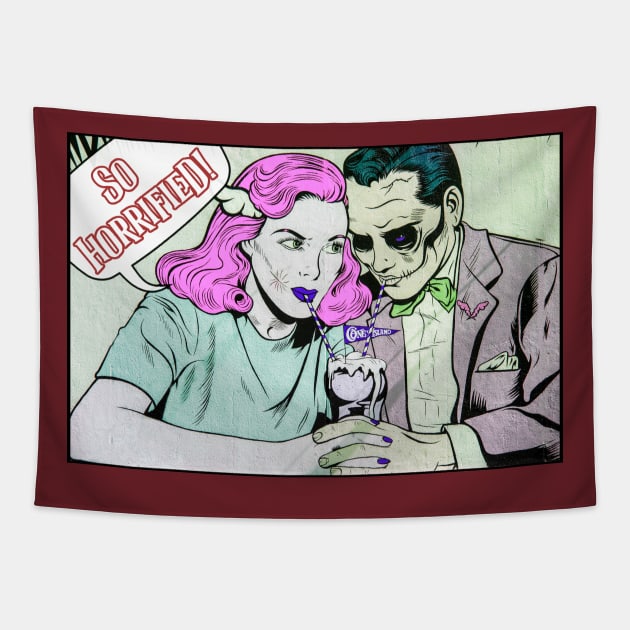 So Horrified! Zombie Couple Tapestry by sohorrifiedpodcast@gmail.com