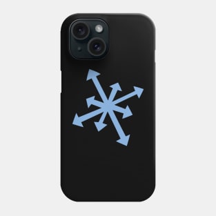 Large Snowflake Digital Illustration in Blue Phone Case