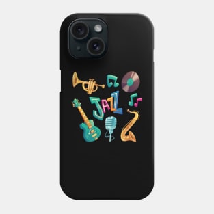 Jazz Day Illustration Instruments Phone Case