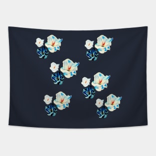 Blue geranium pattern Tapestry