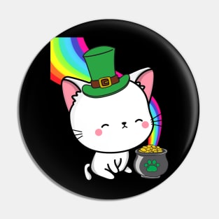 Funny angora cat celebrates st patricks day Pin