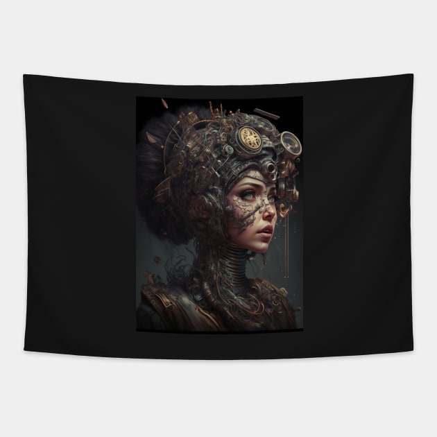 Empress of Envy: The Alien Punk Warrior Queen Tapestry by styleandlife