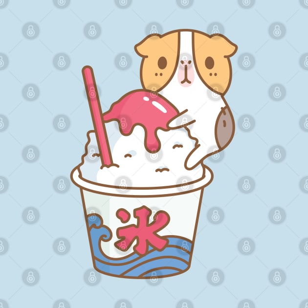 Guinea pig with kakigori Japanese shaved ice by Noristudio