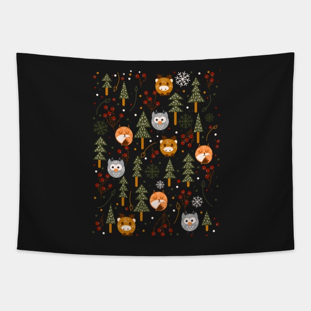 Snowy Forest Tapestry by panco