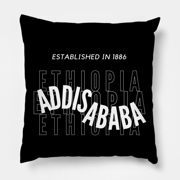 Addis Ababa, Ethiopia Pillow by Amharic Avenue