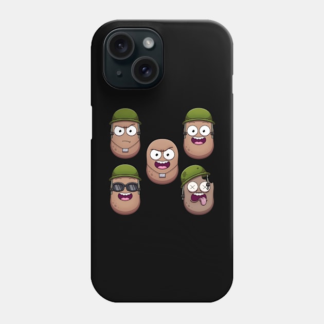 Funny Army Potato Characters Sticker Pack Phone Case by TheMaskedTooner