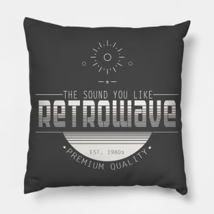 Retrowave sound (light logo) Pillow