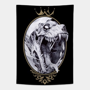 Unleash Your Primal Beast | Retro Demonic Wolf | Fantasy Dark Art Tapestry