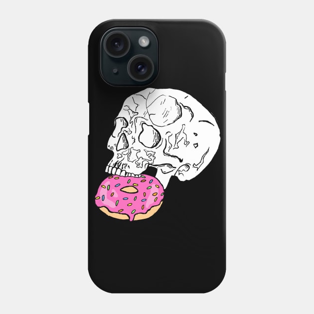 Donut Skull Phone Case by deadlydelicatedesigns