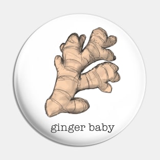 Ginger Baby illustration with Words Pin