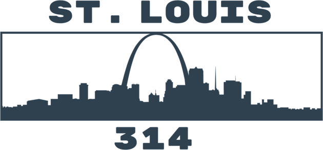 STL Skyline Kids T-Shirt by blazineclothing