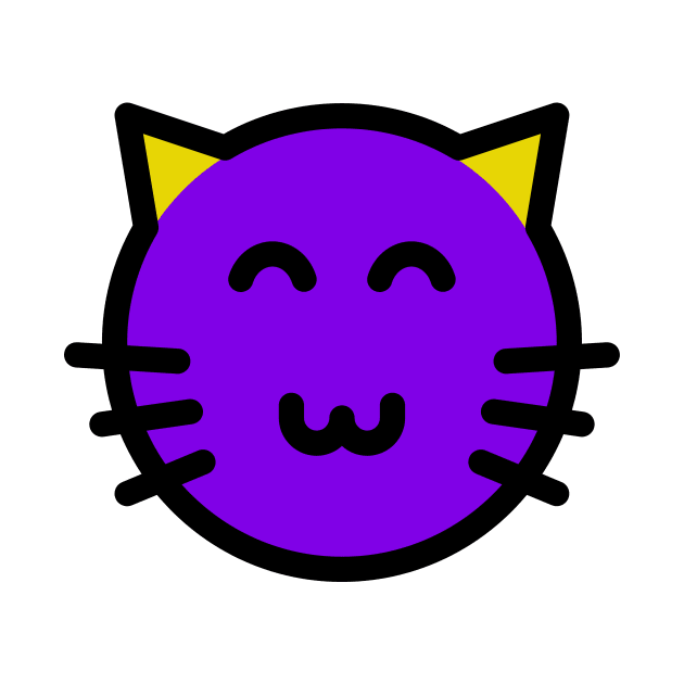 Cute Little Kitten Cat Purple by BradleyHeal