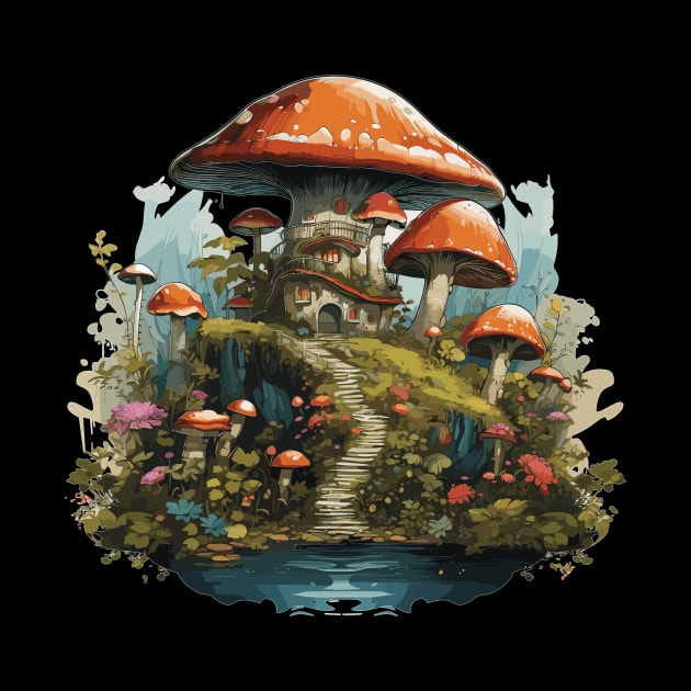 Cottagecore Mushroom House by Silly Pup Creations