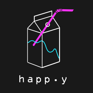 Happy - Aesthetic Vaporwave T-Shirt