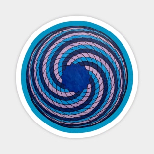 Spirograph Shades of Blue Swirl Magnet