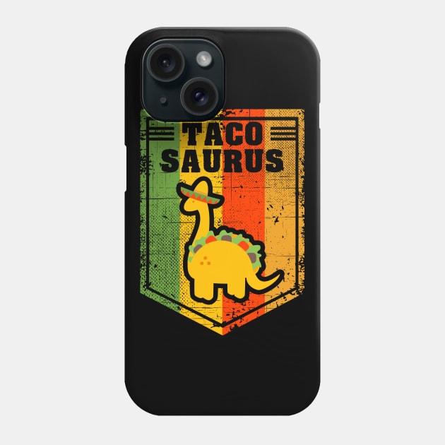 Tacosaurus Dinosaur Funny Cinco de Mayo Phone Case by RadStar