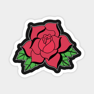 Traditional Tattoo Red Rose Magnet