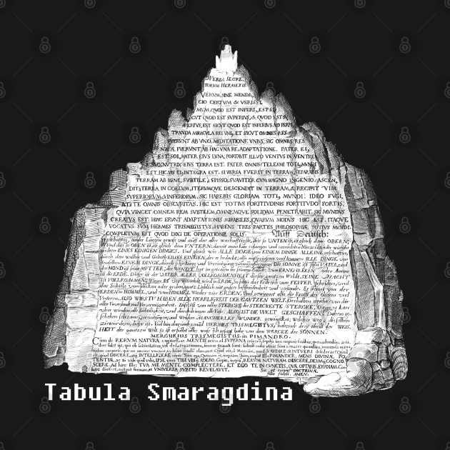 Emerald Tablet Tabula Smaragdina Hermetic Occult Emerald Tablet Tabula Smaragdina Hermetic Occult White text by Witchy Ways