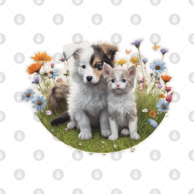 farm puppy and a kitten by JnS Merch Store