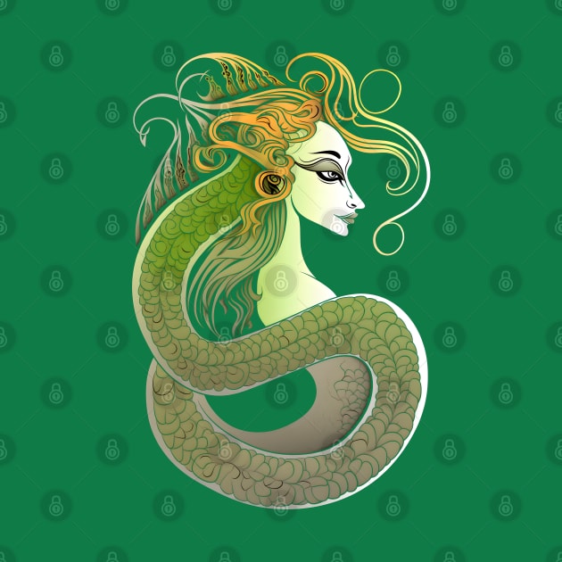 Celtic Serpent Woman by Peter Awax