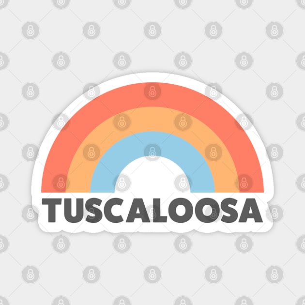 Tuscaloosa Retro Rainbow Badge Magnet by modeoftravel