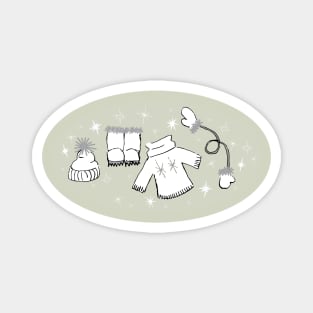 Winter weather snow lover cartoon illustration Magnet