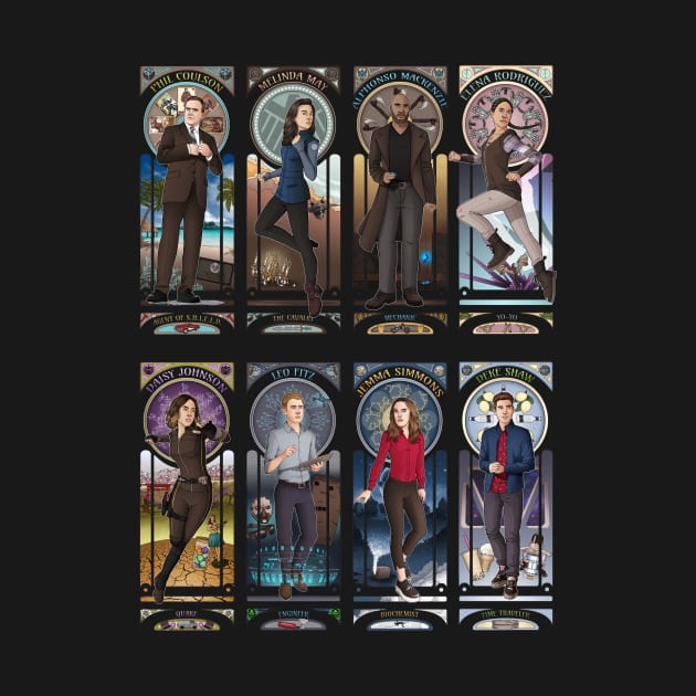 Art Nouveau - Agents of SHIELD Full Team by eclecticmuse