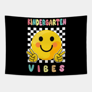 Hippie Kindergarten Vibes Teacher 1st Day Of School Tapestry