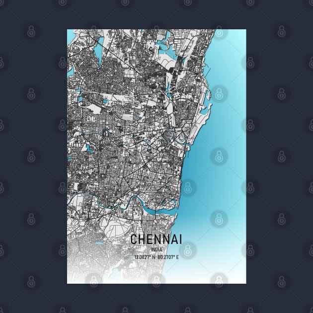 Chennai City map by MapCarton