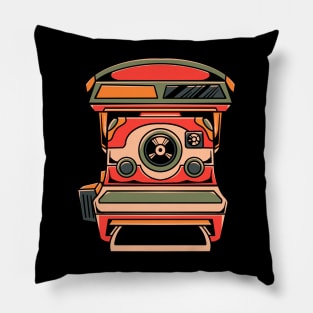 vintage camera tattoo style Pillow