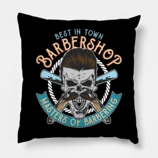 barber shop master of barbering Pillow