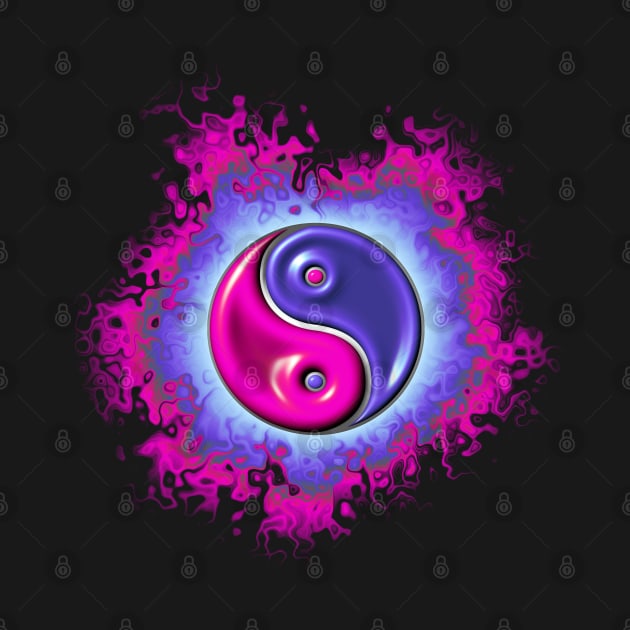 pink yin yang fire design by DrewskiDesignz