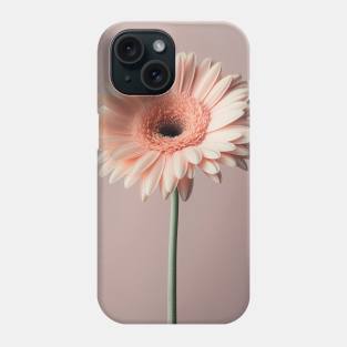 White Gerbera Daisy Artwork Phone Case