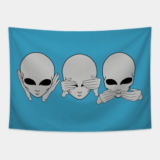 see, talk, hear. alien Tapestry